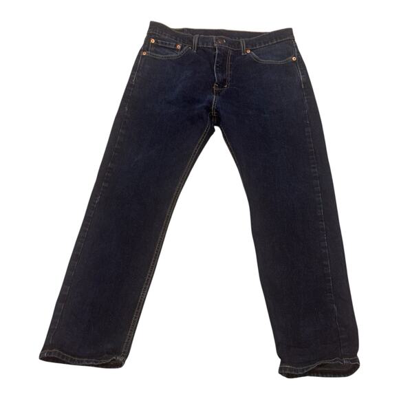 Y2K Levis 505 Jeans Mens 33 x 30 Straight Leg Dark Wash Mid Rise - Picture 1 of 8